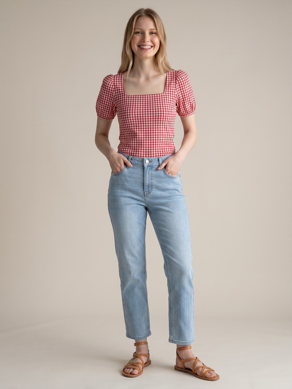Halara Light Wash Cropped Jeans